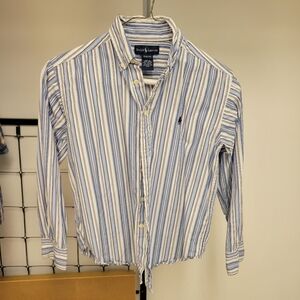 Polo Ralph Lauren Boys Dark Blue Check Buffalo Plaid Shirt Size Small  8-10